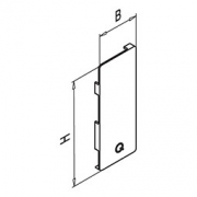 Afdekplaat Easy-Glass Slim. Gebruik met bekleding. Links
