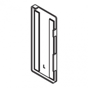 Afdekplaat Easy-Glass Slim. Gebruik met bekleding. Rechts