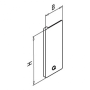 Afdekplaat Easy-Glass Slim. Gebruik zonder bekleding. Rechts