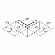 Buiten hoekprofiel Easy-Glass Slim voor zijmontage