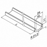 Led afdekprofiel voor led draagprofiel - lengte 2,5m