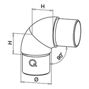 Variabele buisverbinder 0 - 90°