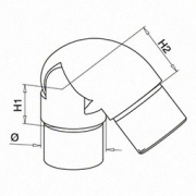 Variabele buisverbinder 40° - 70°