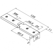 Variabele verbinder -90° + 90° - verticaal