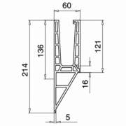 Basisprofiel Easy-Glass Pro Y voor zijmontage