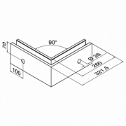 Buiten hoekprofiel Easy-Glass Pro voor zijmontage