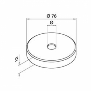 Afdekrozet D76 x H12mm
