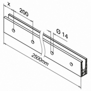 Basisprofiel Easy-Glass Pro voor zijmontage