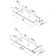 Boorsjabloon voor variabele verbinder - horizontaal + verticaal