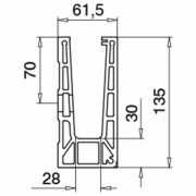 Buiten hoekprofiel Easy-Glass Pro voor zijmontage