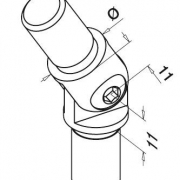 Variabele buisverbinder -90° + 90° D16mm