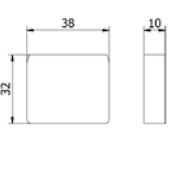 Eindstuk voor eiken U-profiel Lazortrack - links/rechts