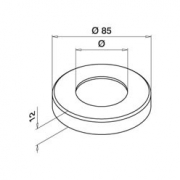 Afdekrozet D85 x H12mm