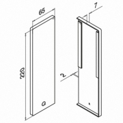 Afdekplaat Easy-Glass Pro Y. Rechts