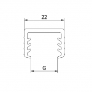 Montagerubber voor inox U-profiel  - AISI304/316