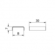 Verbinder recht - geanodiseerd