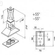 Variabele voet square line 40x40