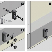 Wandbevestiging voor glas. Model 9031