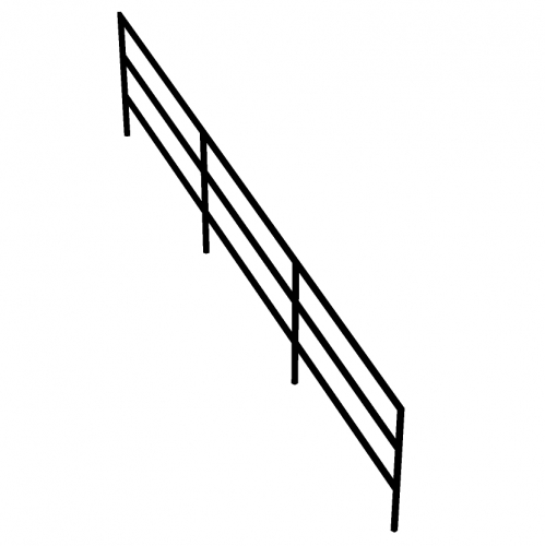 Trapleuning MINTO - gelakt - staven 30x30