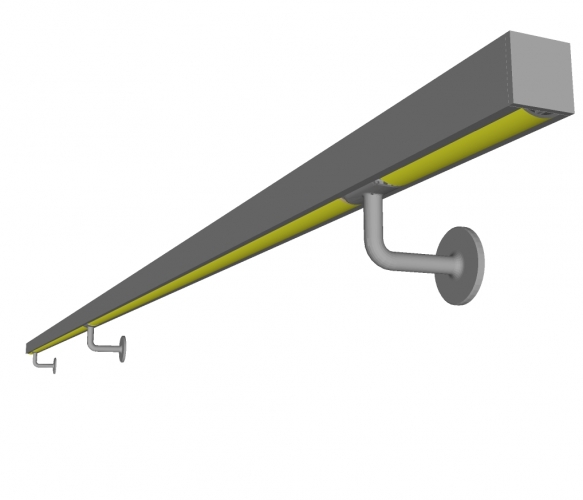 Handgreep LIMBRA - inox - vierkant