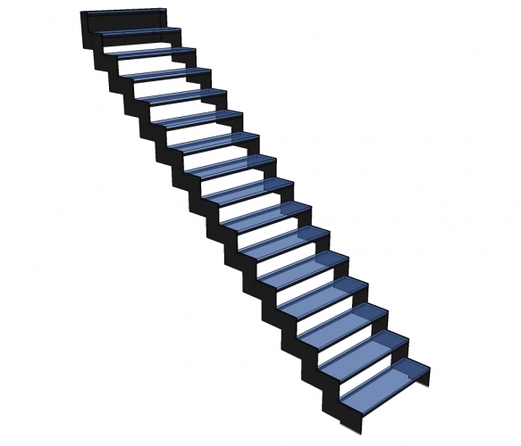 Trap FUJA - staal - glas